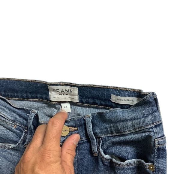 Frame Le High Skinny Blue Jeans Size 26 - Picture 3 of 8